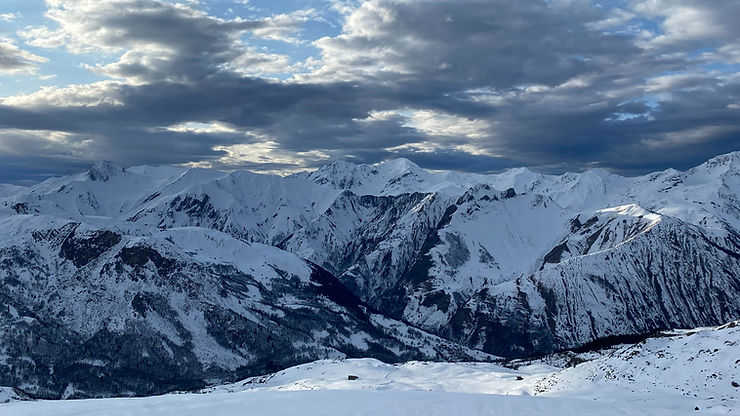 Stunning mountain views in Val Thorens