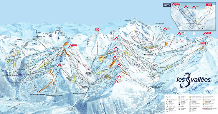 Map Les 3 Vallees French Alps partners with France Travel Solutions