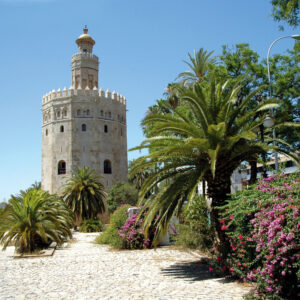 Enchanting Andalusia – Seville Fair Festivities: Tradition, gastronomy and flamenco (port-to-port cruise) – Espagne Mer Mediterranee Seville Torre Del Oro Croisieurope