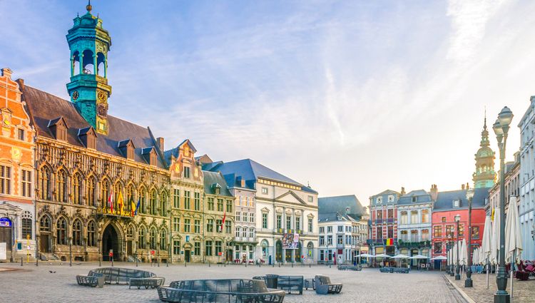 Indulge in Art, Heritage, and Flavors on a Cruise along Belgian Canals (port-to-port cruise) – Mons Grand Place Belgique Ad64243945 Ralfik D Adobe Stock