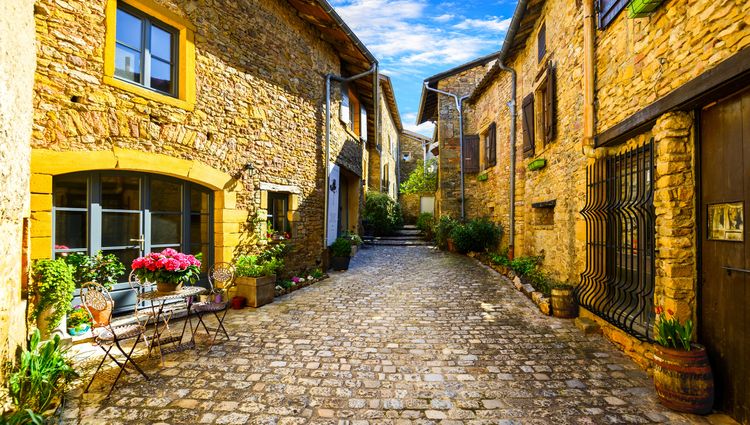 Lyon-Vintage Chic and Gourmet Delights (port-to-port cruise) – Oingt Village Pierres Dorees Beaujolais Rhone As469038872gael Fontaine Adobe Stock